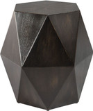 Uttermost 25272 Volker Modern Worn Black Geometric Accent Table