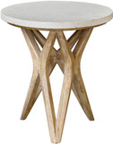 Uttermost 25437 Marnie Warm Oatmeal Wash Limestone Accent Table