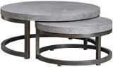 Uttermost 25882 Aiyara Modern Hand Rubbed Black Coffee Aiyara Gray Nesting Tables (Set of 2)