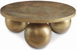 Uttermost 26000 Triplet Modern Heavily Oxidized Antique Brass Coffee Table