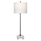 Uttermost 29992-1 Ciara Modern Satin Black Buffet Lamp