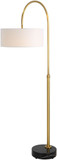 Uttermost 30136-1 Huxford Contemporary Antique Brushed Brass Arc Floor Lighting