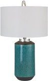 Uttermost 30151-1 Maui Modern Aqua Blue Glaze Table Lamp Lighting