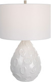 Uttermost 30159-1 Loop Contemporary Clean White Glaze Table Top Lamp