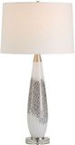 Uttermost 30263 Quinn Contemporary Mottled Gray / Metallic Silver Table Lamp Lighting