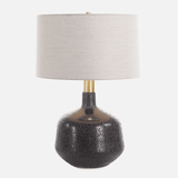 Uttermost 30470 Flanagan Modern Matte Black Side Table Lamp
