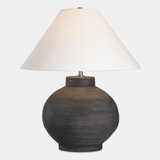 Uttermost 30491 Tramore Modern Rustic Charcoal Table Top Lamp
