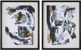Uttermost 32265 Winterland Contemporary Satin Black Abstract Prints (set of 2)