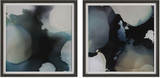 Uttermost 41458 Telescopic Contemporary Dark Gray Gunmetal Wall Art Abstract Framed Prints (Set of 2)