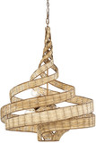 Varaluz 240P06BTR Flow Contemporary Baguette / Natural Rattan 26" Hanging Pendant Light