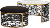 Varaluz 348TC32NHGCB Kato Modern Havana Gold / Carbon Coffee Table & Ottoman