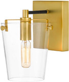 Varaluz 351B01BLSB Arlo Modern Satin Brass Wall Light Fixture