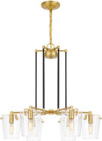 Varaluz 351C06BLSB Arlo Modern Satin Brass Chandelier Light