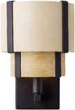 Varaluz 389W01MBHN Blonde Moment Modern Matte Black / Honey / Medium Oak Light Sconce