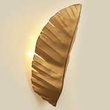 Varaluz 901K03GO Banana Leaf Contemporary Gold 26" Wall Lighting Fixture