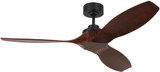 Visual Comfort Fan 3CLNSM52MBK Collins Midnight Black Interior/Exterior 52" Home Ceiling Fan