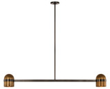 Visual Comfort Modern AKLS33627BDZ/BWB Octavia Modern Blackened Bronze / Bright Worn Brass LED Kitchen Island Light