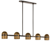 Visual Comfort Modern AKLS33727BDZ/BWB Octavia Modern Blackened Bronze / Bright Worn Brass LED Island Light Fixture