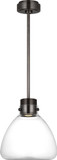Visual Comfort Modern AKPD595WDBBZCE Morgan Modern Burnished Bronze with Clear Glass LED Hanging Lamp