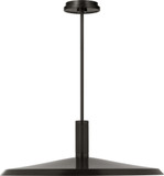 Visual Comfort Modern AKPD683WDBZ Saucer Direct Contemporary Bronze LED Hanging Pendant Lighting