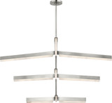 Visual Comfort Modern KWCH70527ANALB Linea Modern Antique Nickel LED Chandelier Lamp