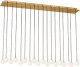 Visual Comfort Modern SLCH58627HAB Orbet Contemporary Hand Rubbed Antique Brass LED Kitchen Island Lighting