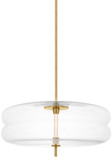 Visual Comfort Modern SLPD31027CNB Shakkei Contemporary Natural Brass LED Ceiling Light Pendant