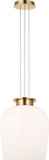 Visual Comfort Modern SLPD62327HABMG Vetro Modern Hand Rubbed Antique Brass LED Pendant Lighting
