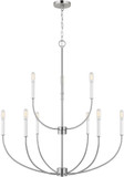 Visual Comfort Studio 3167109EN-962 Greenwich Modern Brushed Nickel LED Ceiling Chandelier