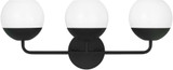 Visual Comfort Studio 4468103EN3-112 Alvin Midnight Black LED 3-Light Bathroom Sconce