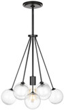 Visual Comfort Studio 6514301-112 Bronzeville Contemporary Midnight Black Multi Hanging Light Fixture
