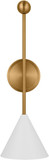 Visual Comfort Studio AEW1051MWTBBS Cosmo Modern Matte White and Burnished Brass Wall Sconce