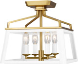 Visual Comfort Studio CF1084MWTBBS Carlow White Matte Ceiling Light Fixture