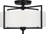 Visual Comfort Studio CF1122AI Perno Modern Aged Iron 15" Flush Ceiling Light Fixture