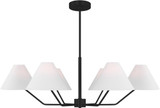 Visual Comfort Studio DJC1016MBK Burke Midnight Black 38" Chandelier Lamp