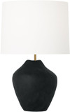 Visual Comfort Studio HT1111RBC1 Cadley Modern Rough Black Ceramic Table Lamp Lighting