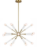 Visual Comfort Studio KSC10518BBSGW Monroe Modern Burnished Brass Chandelier Light