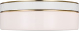 Visual Comfort Studio KSF1072BBSGW Monroe Contemporary Burnished Brass Flush Mount Lighting Fixture