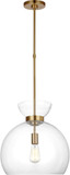 Visual Comfort Studio KSP1021BBSCG Londyn Contemporary Burnished Brass with Clear Glass Pendant Lighting Fixture