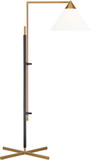 Visual Comfort Studio KT1301BBSBNZ1 Franklin Modern Burnished Brass and Deep Bronze Floor Lamp Light
