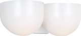 Visual Comfort Studio LXV1002MWT Cheverny Modern Matte White 2-Light Bathroom Light Fixture
