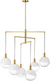 Visual Comfort Studio SLC1036BBS Torian Contemporary Burnished Brass Multi Drop Lighting