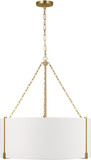 Visual Comfort Studio TFC1123BBS Bergen Contemporary Burnished Brass 28" Drum Hanging Lamp