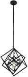 Vinci P1070-1AB/BK Galaxia Contemporary Aged Brass / Black Hanging Pendant Lighting