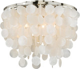 Vaxcel C0079 Elsa Satin Nickel Flush Mount Lighting