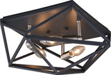 Vaxcel C0205 Hailey Contemporary Black Graphite & Satin Nickel Home Ceiling Lighting