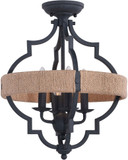 Vaxcel C0233 Beaumont Textured Gray Ceiling Light