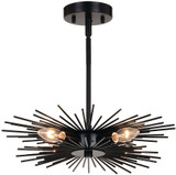 Vaxcel C0259 Nikko Modern Matte Black Hanging Lamp