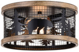 Vaxcel C0262 Kodiak Country Black and Burnished Teak Ceiling Lighting