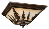 Vaxcel CC55514BBZ Yosemite Rustic Burnished Bronze Finish 14" Wide Flush Ceiling Light Fixture